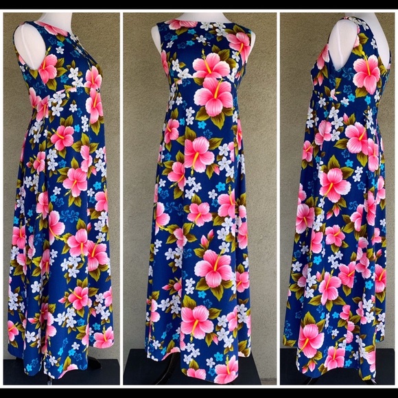 🌺 Ui Maikai Vintage Hawaiian Barkcloth Dress 🌺 - Picture 3 of 7